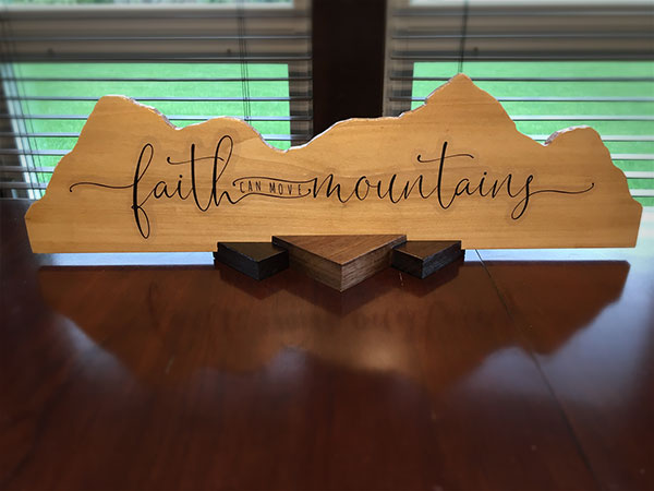 Faith Mountain Plaque